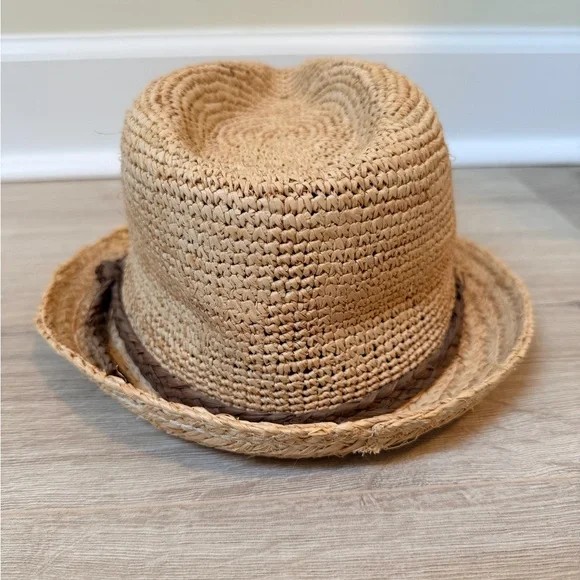 Scala Pronto Raffia Straw Fedora Hat with Braided Band - Picture 5 of 9